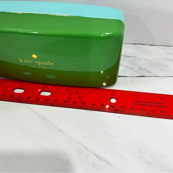 Kate Spade New York CASE ONLY Green/Teal Sunglasses Eyeglasses Case - Picture 10 of 10